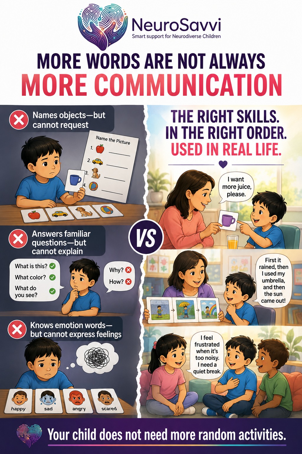 Rote tasks compared with real communication